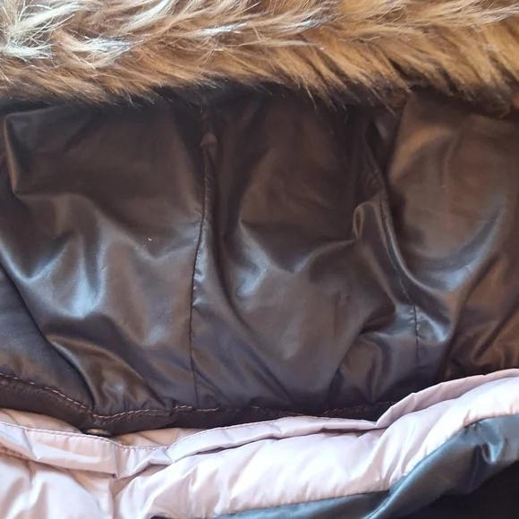 Y2K American Eagle Outfitters Lavendar Faux Fur Removable Hood Size XL/TG - Picture 9 of 12